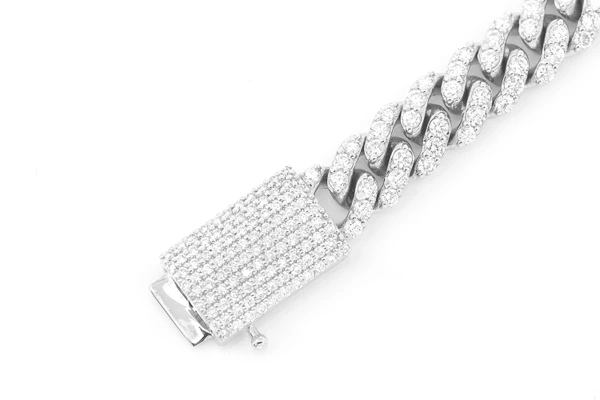 4MM Miami Cuban Diamond Bracelet 14k Solid Gold 1.50ctw
