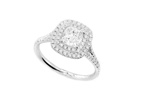 .75ct Cushion Solitaire - Double Halo - Diamond Engagement Ring - All Natural