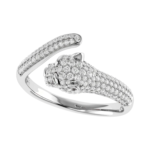 Panther Wrap Diamond Ring 0.40ctw 14k Solid Gold
