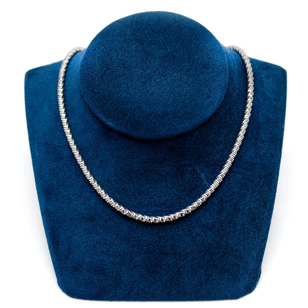 3MM Sterling Silver Rounded Jenga Chain
