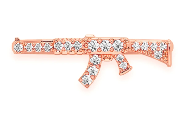 Icebox - Ak47 Diamond Ring 14k Solid Gold 0.10ctw