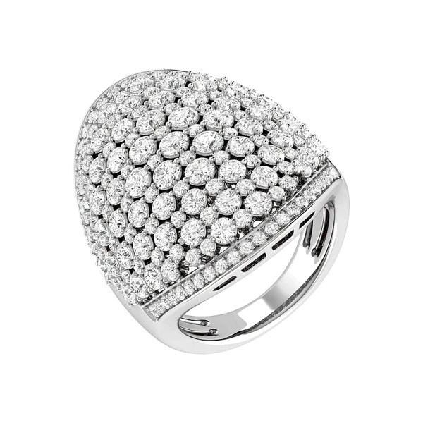 Oval Diamond Cocktail Ring 14k Solid Gold 3.50ctw