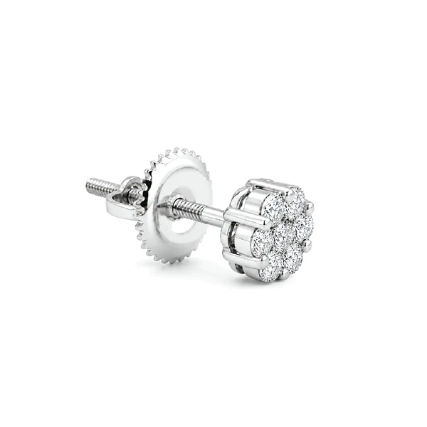 Flower Stud Earrings 14k   0.50ctw