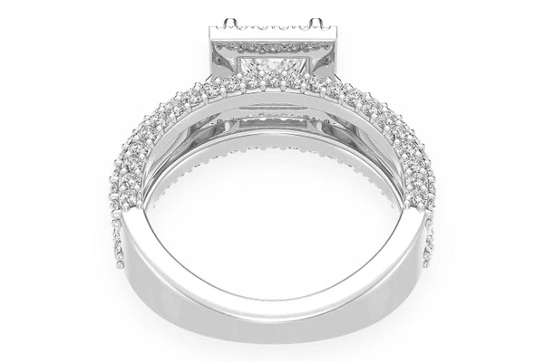 Tripp - 1.00ct Princess Diamond Engagement Ring 14k Solid Gold