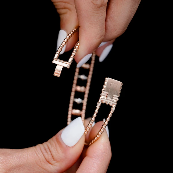 Ruby And Diamond Cluster Stone Beaded Bangle Bracelet 14k Solid Gold 2.70ctw