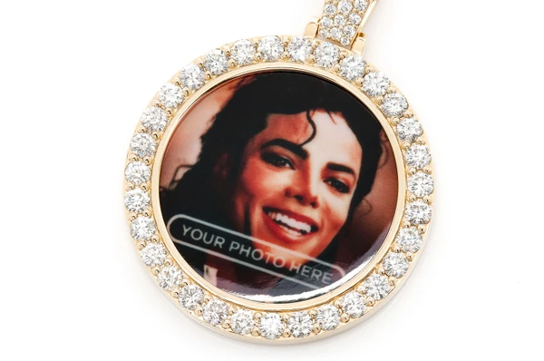 Picture Frame Memory Diamond Pendant 14k Solid Gold 2.75ctw