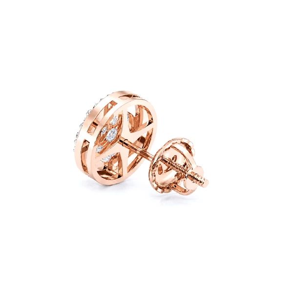 Halo Flower Stud Earrings 14k   1.00ctw