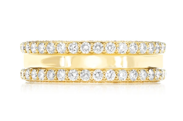 Diamond Borders Eternity Wedding Band Ring 14k Solid Gold 3.75ctw 