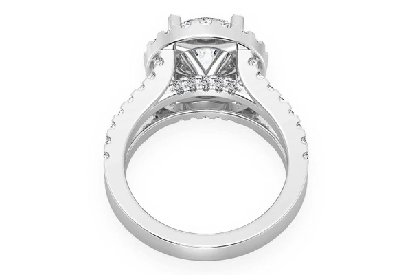 Sphinx - 2.00ct Round Solitaire - Split Shank Halo - Diamond Engagement Ring - All Natural