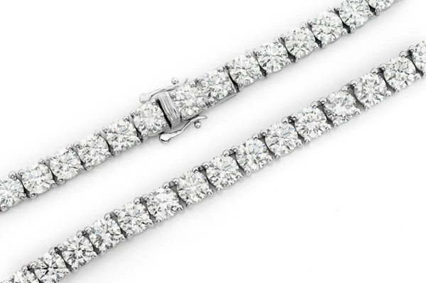 50pt Prong Set Diamond Tennis Necklace 22in 14k Solid Gold 55.00ctw