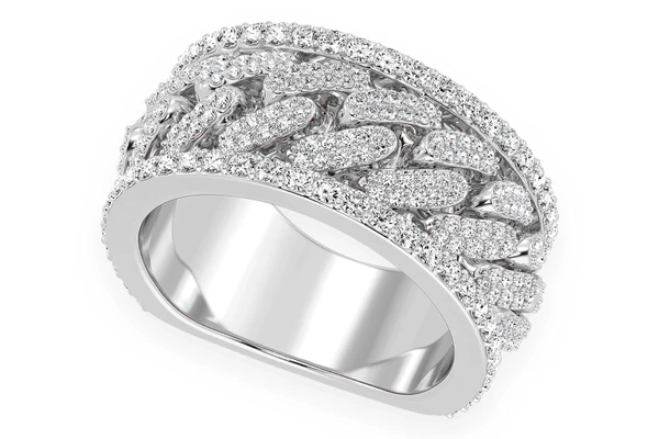 Miami Cuban Diamond Ring 14k Solid Gold 1.50ctw