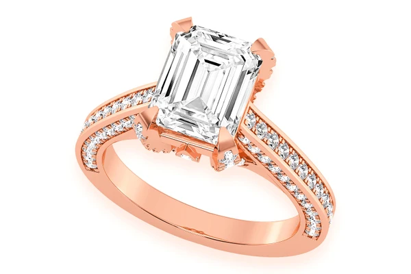 Chant - 2.00ct Emerald Cut Solitaire - Diamond Engagement Ring - All Natural