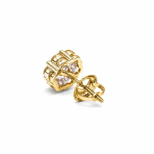 Flower Stud Earrings 14k   1.00ctw
