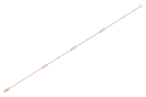 Graduated Diamond Bracelet 14k Solid Gold 0.30ctw