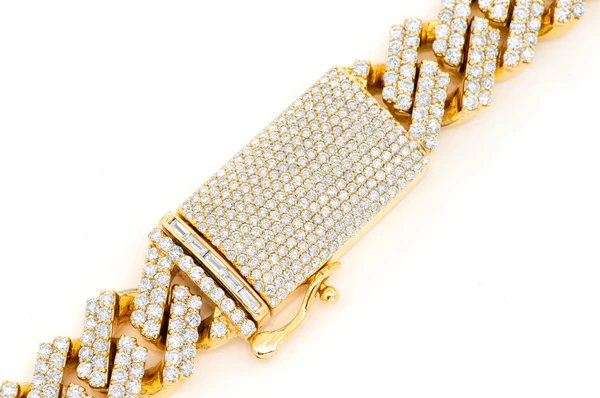 16MM Raised Cuban Diamond Necklace 14k Solid Gold 33.00ctw
