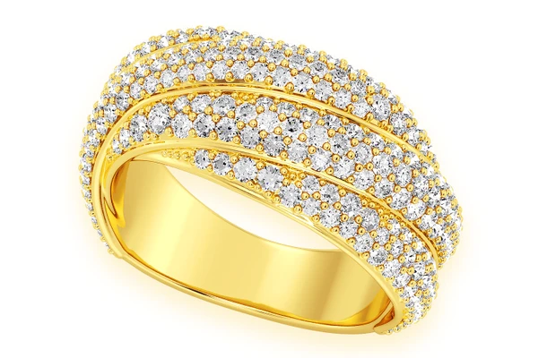 Twisted Diamond Ring 14k Solid Gold 1.50ctw 