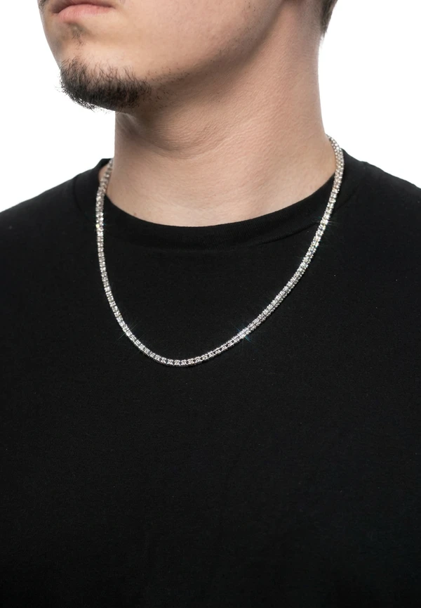 4.5MM Sterling Silver Triangular Diamond-Cut Tube Chain