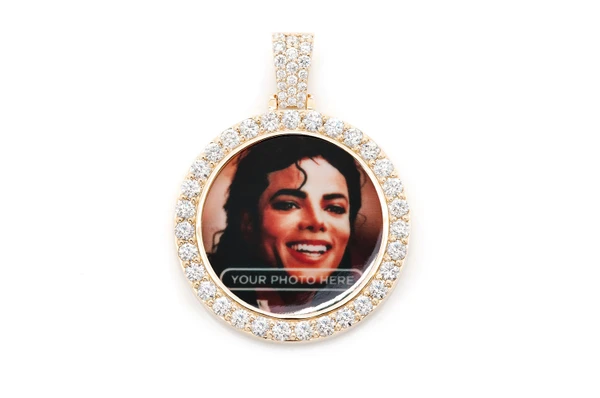 Picture Frame Memory Diamond Pendant 14k Solid Gold 2.75ctw