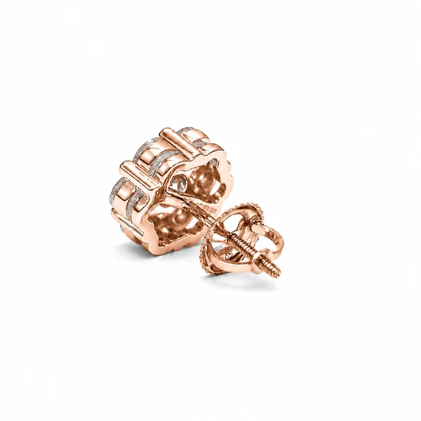 Flower Stud Earrings 14k   1.50ctw