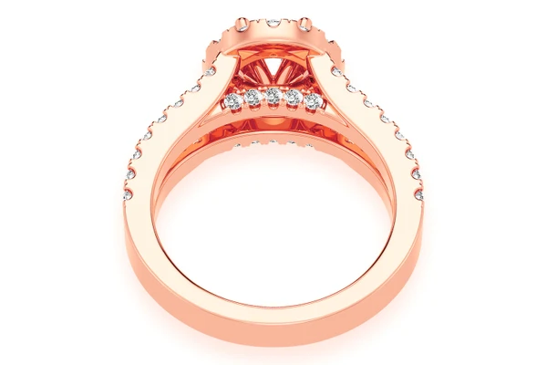Sphinx - .75ct Solitaire Round - Split Shank Halo - Diamond Engagement Ring - All Natural
