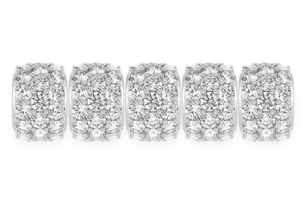 Icebox Set Of 5 Hair Beads 14k Solid Gold 1.00ctw