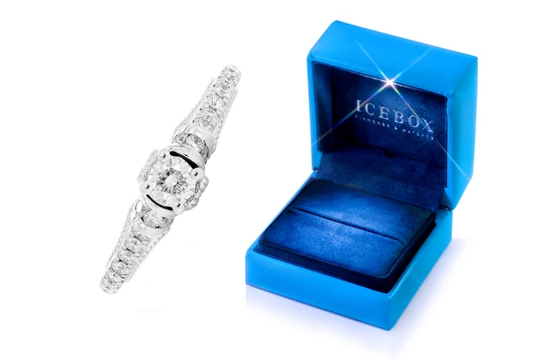 .60ctw - Round Millgrain - Diamond Engagement Ring - All Natural