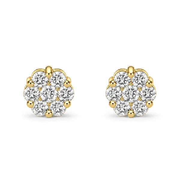 Flower Stud Earrings 14k   0.25ctw
