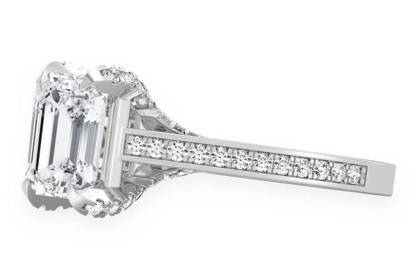 Chant - 2.00ct Emerald Cut Solitaire - Diamond Engagement Ring - All Natural