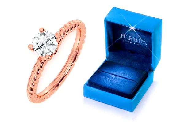 .50ct Round Solitaire - Twist Band - Diamond Engagement Ring - All Natural
