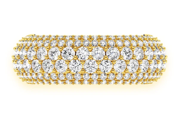 Bubbly Pave Round Diamond Band 14k Solid Gold 2.00ctw