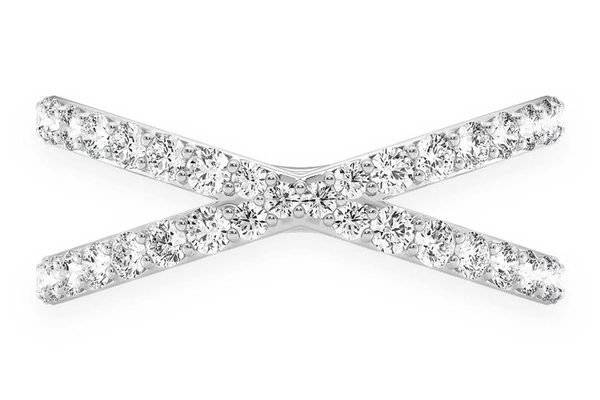 Crossover Diamond Ring 14k Solid Gold 0.60ctw