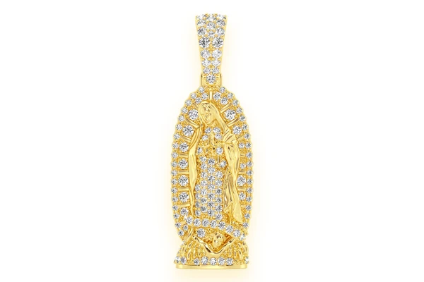 Icebox - Virgin De Guadalupe Diamond Pendant 14k Solid Gold