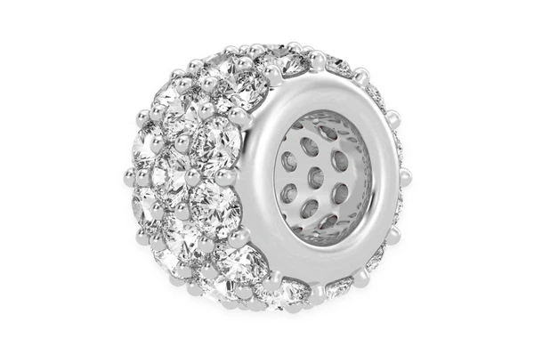 Icebox Hair Bead 14k Solid Gold 1.00ctw