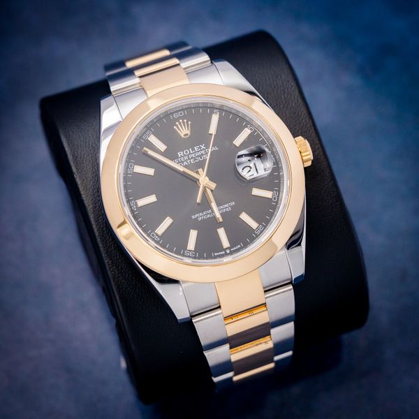 Rolex Datejust 41MM (126303) - Steel & Yellow Gold - Black Dial - Watch & Box