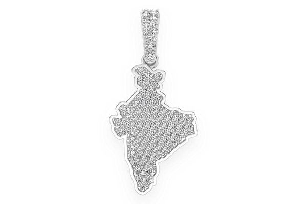  India Country Diamond Pendant 14k Solid Gold 0.33ctw