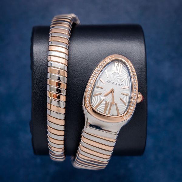 Bvlgari Serpenti - 102237 Model - Steel & Rose Gold - Factory Diamond Bezel - Watch Only