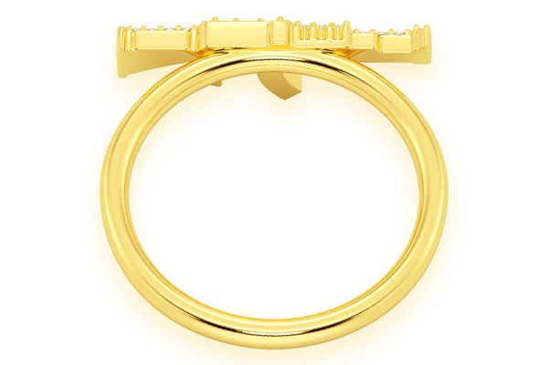 Ak47 Diamond Ring 14k Solid Gold 0.10ctw