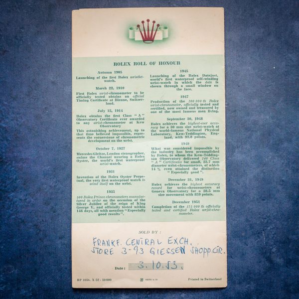 - Rolex Oysterdate Precision 34MM (6094) - Watch & 1953 Original Papers - (sw915)