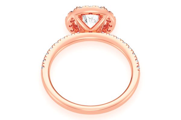 Icebox Thav Round Solitaire Halo One Row Diamond