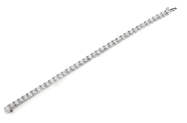 29 Pt Prong Set Diamond Tennis Bracelet 14k Solid Gold 12.00ctw