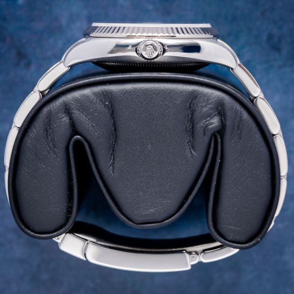Rolex Air King (114234) Steel & White Gold - Oyster Brac - Silver Black Roman Diamond Dial - 2011 Card & Box