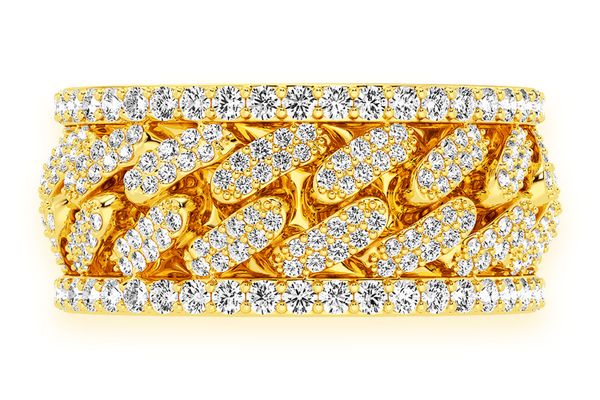 Icebox - Miami Cuban Diamond Ring 14k Solid Gold 1.50ctw