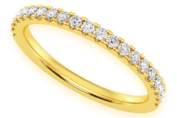 One Row Diamond Band 14k Solid Gold 0.25ctw