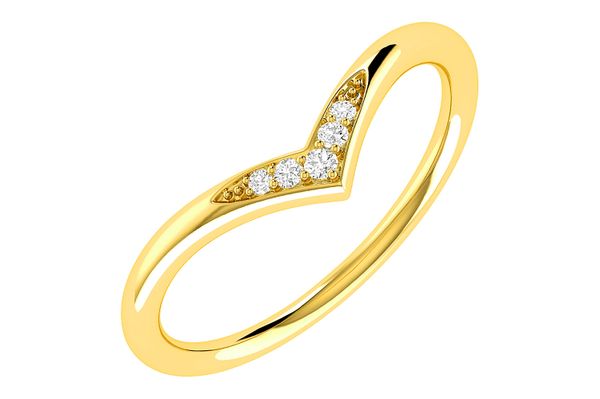 V-Shaped Diamond Ring 14k   