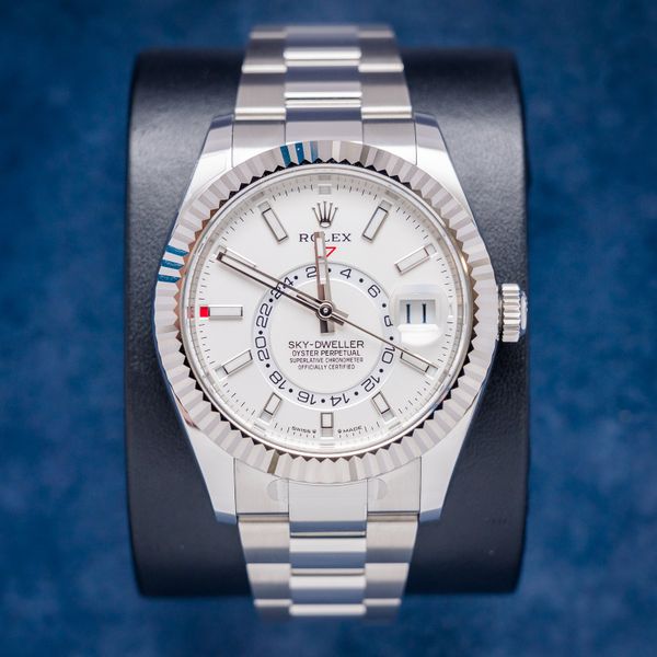 Sold - Rolex Sky Dweller 42MM (336934) Steel Oyster Brac - White Dial - 2025 Card & Box - (sw527)