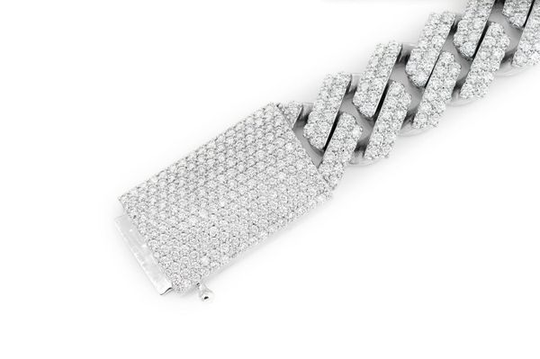 Icebox - 19MM Raised Miami Cuban Link Diamond Bracelet 14k