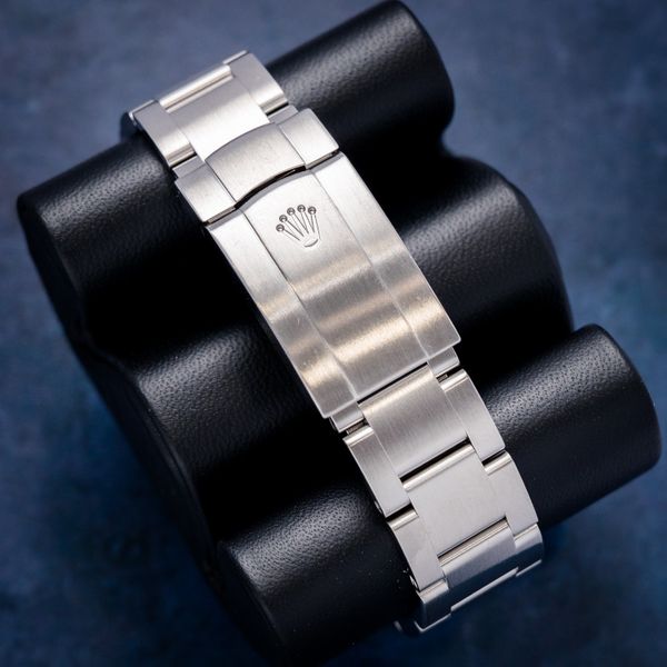 Rolex Air King (114234) Steel & White Gold - Oyster Brac - Silver Black Roman Diamond Dial - 2011 Card & Box