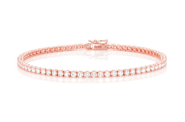 9pt Prong Set Diamond Tennis Bracelet 14k Solid Gold 6.00ctw