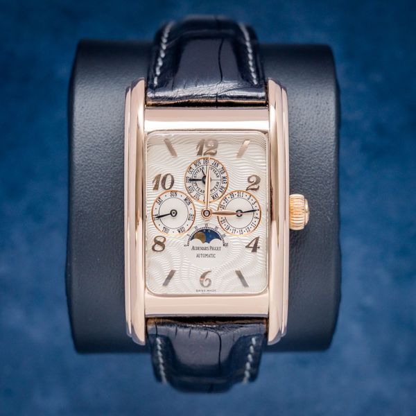 Audemars Piguet "Edward Piguet" (25911OR.OO.D002CR.01) Perpetual Calendar Moonphase - Rose Gold - Leather & Deployant Buckle - Papers & Green Tag