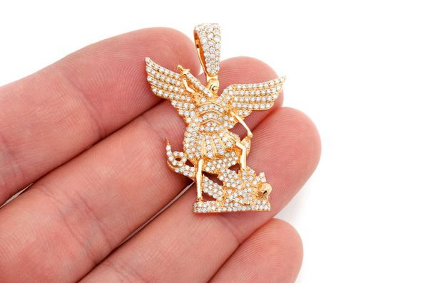 送料税込【King Ice】ST. MICHAEL THE ARCHANGEL NECKLACE (2色) St. Michael the Archangel Necklace | Hip Hop Jewelry – King Ice